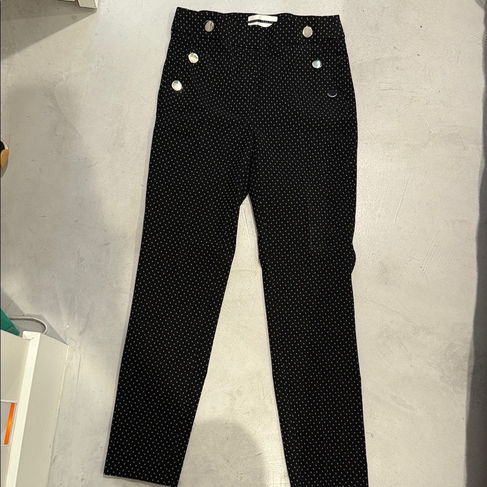Jules & Leopold Black Polka Dot Ankle Pants